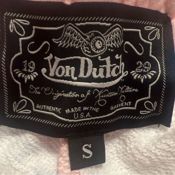 Von Dutch Unisex Pink All Over Print Sweatpants/Joggers |LIMITED EDITION|NEW/NWT - Picture 9 of 16